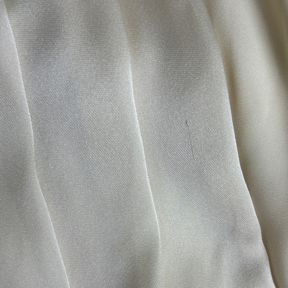 Favorite Daughter Surplice Long Sleeve Satin Bodysuit In Champagne. - Picture 10 of 11